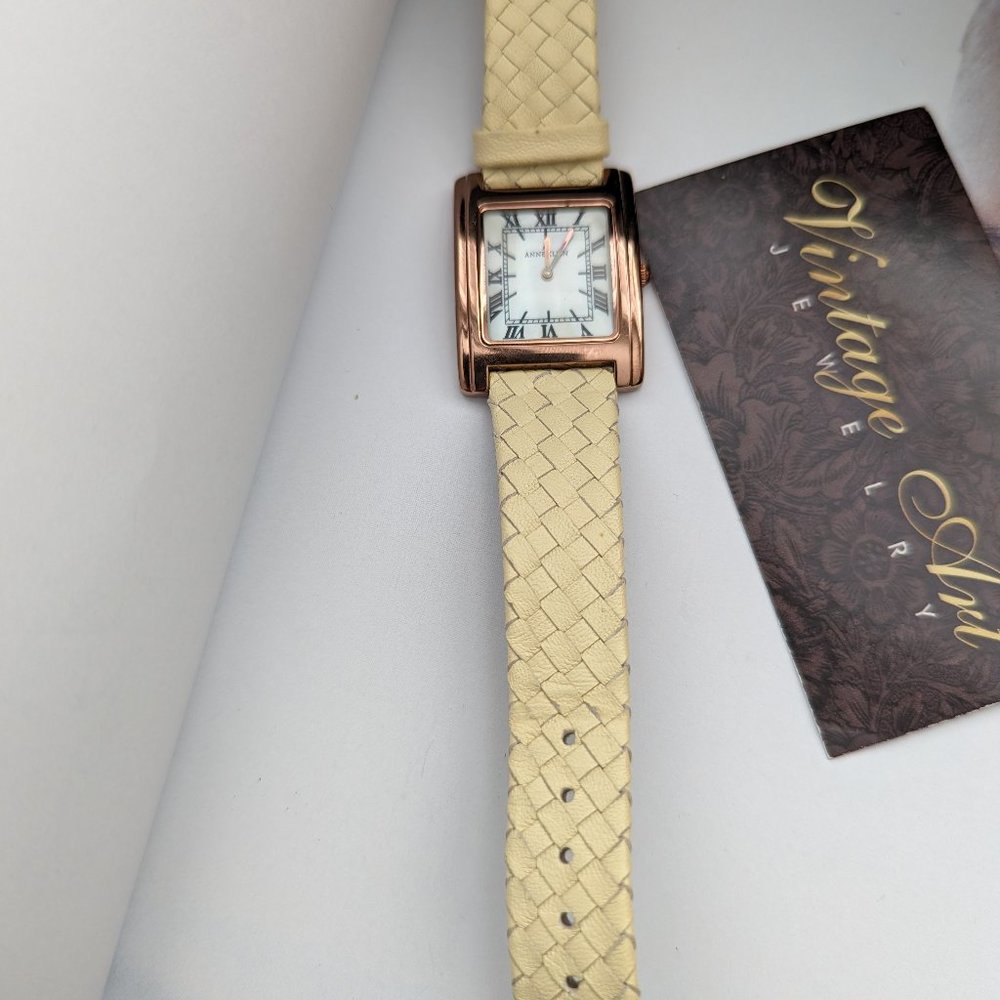Vintage Satin Copper Design Ann Klein with Amazing Braided Leather Working